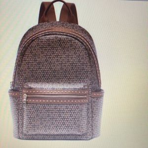DKNY Faye Medium Stud Backpack Mocha